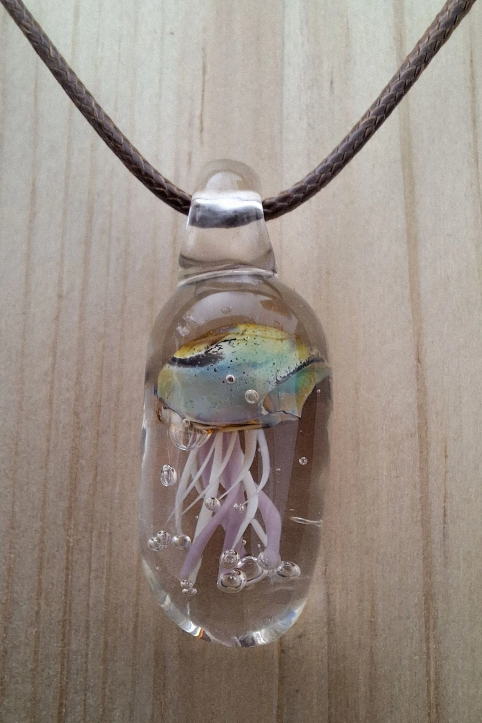 Handgemaakte lampwork glas hanger kwal